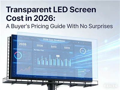 Transparent LED-skärm kostar 2026 En köparens prisguide utan överraskningar