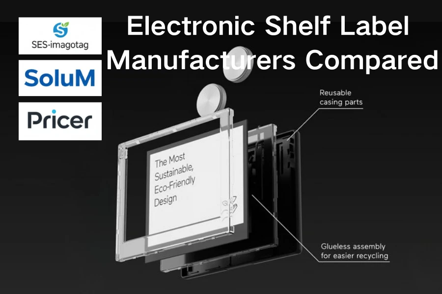 Jämförde tillverkare av elektroniska hylletiketter: SES-imagotag vs SoluM vs ...