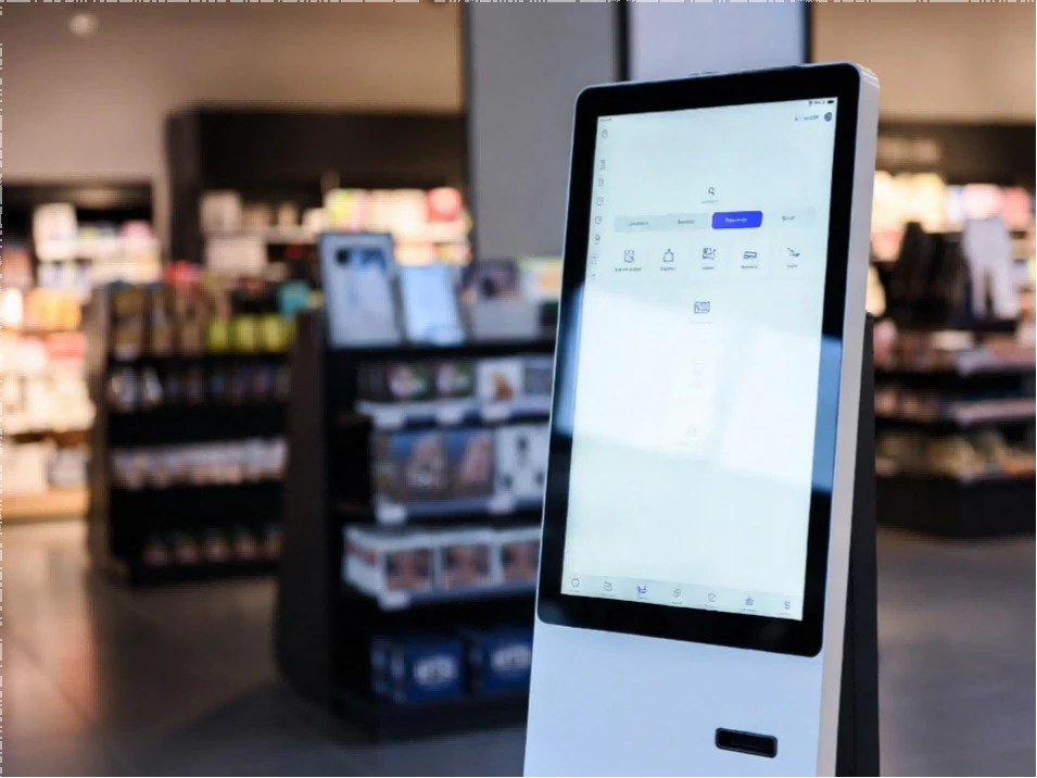 Pekskärmsskärm Kiosk Förbättrar interaktiv shopping